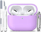 for Airpods Pro 2Nd/1St Generation Case with Cleaner Kit,Soft Silicone Protective Case Cover for Apple Airpod Pro 2/1 for Women Men,Airpods Pro Case Accessories with Keychain,Lavender