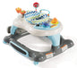 3-In-1 Activity Walker and Rocker with Jumping Board Feeding Tray, Interactive Toy Tray for Toddlers Infants, Blue/Gray