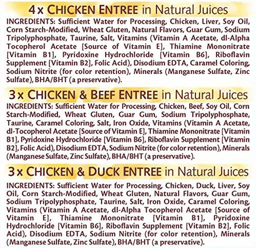Purrfectly Chicken Variety Pack Wet Cat Food 3 Ounces, Pack of 4 (10 Count Each)