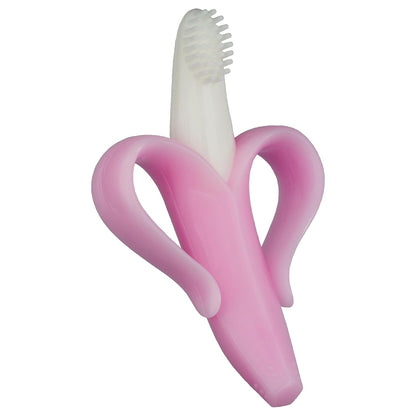 the Original Teether-Toothbrush, Infant to Toddler, Made in USA, Butter-Soft Bristles for Gums and Teeth, Bendable Food Grade Silicone, Family-Owned Buisness since 2009, 11 Million+ Sold