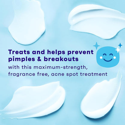 Persa-Gel 10 Oil-Free Acne Spot Treatment with Maximum Strength 10% Benzoyl Peroxide, Topical Pimple Cream Visibly Reduces Acne in One Day, Fragrance-Free, 1 Fl. Oz